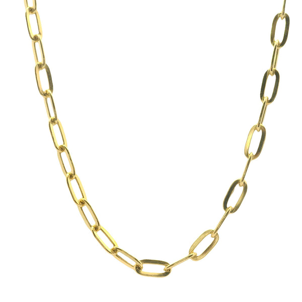 Flat Paperclip Chain Necklace