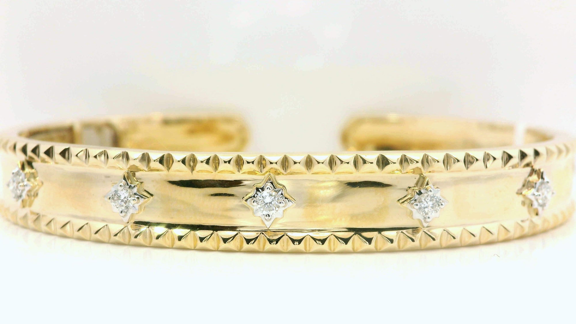 Pyramid Edge Cuff Bracelet