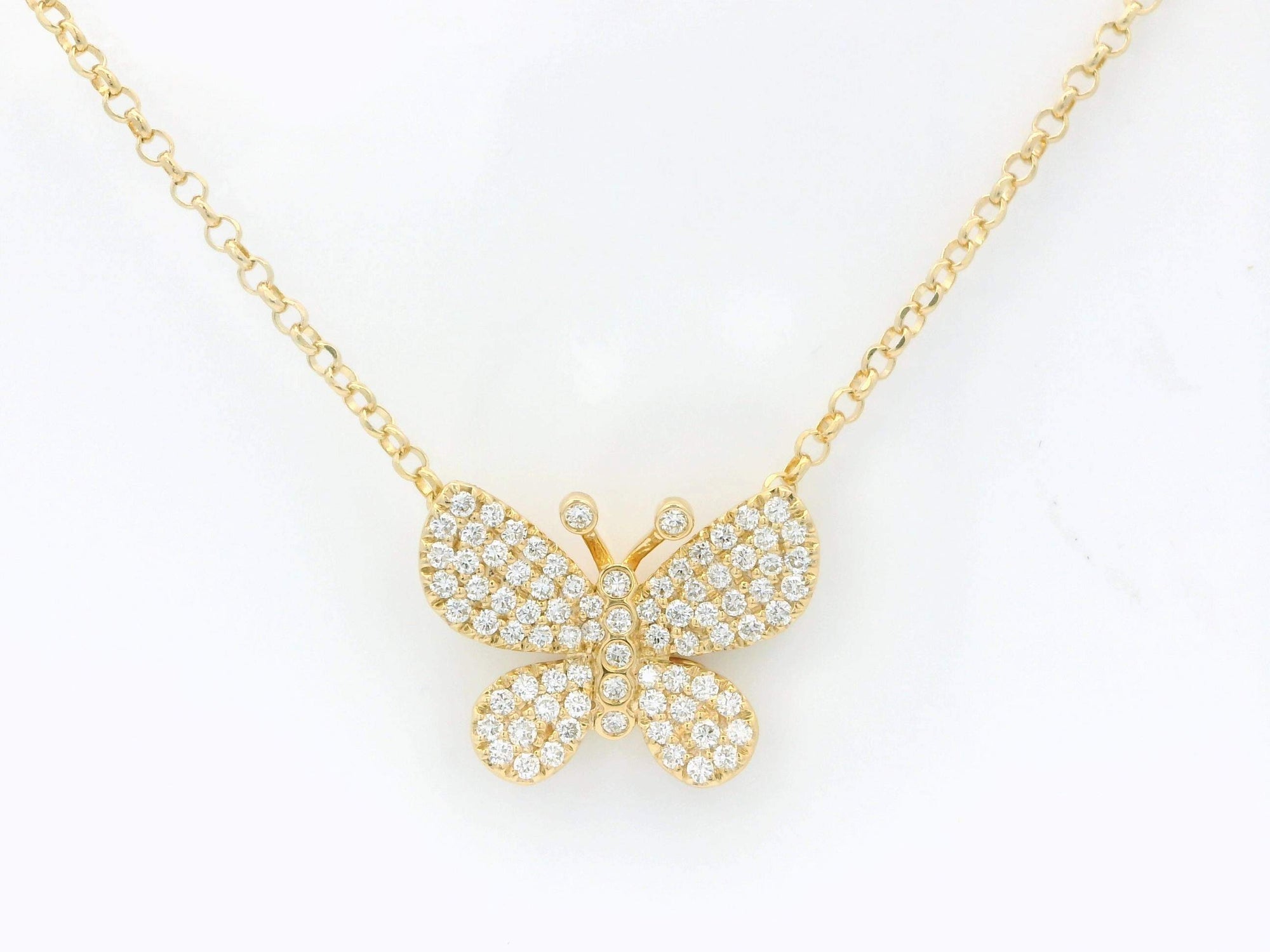 Pave Butterfly Necklace
