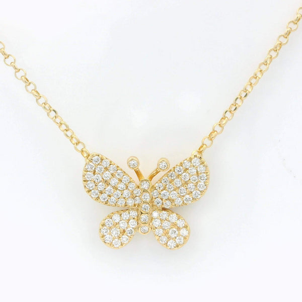 Pave Butterfly Necklace