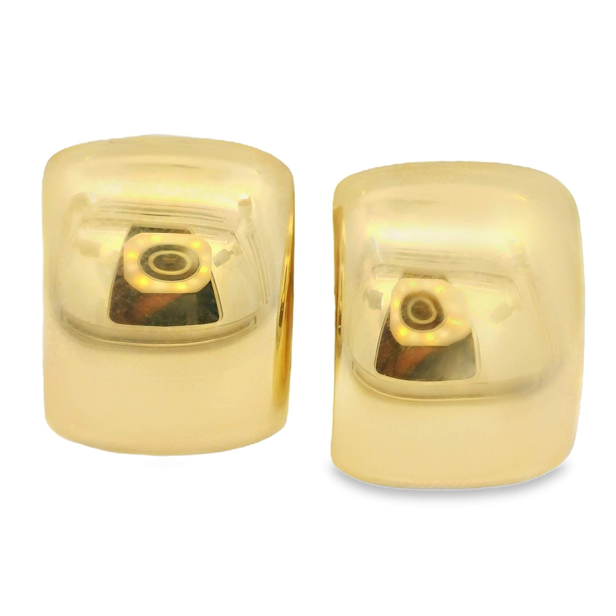 Domed Omega Back Earrings