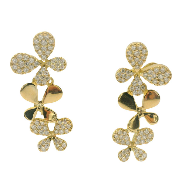 3 Drop Diamond Butterfly Earrings Provident Jewelery