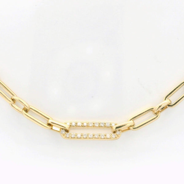 Diamond Paperclip Necklace