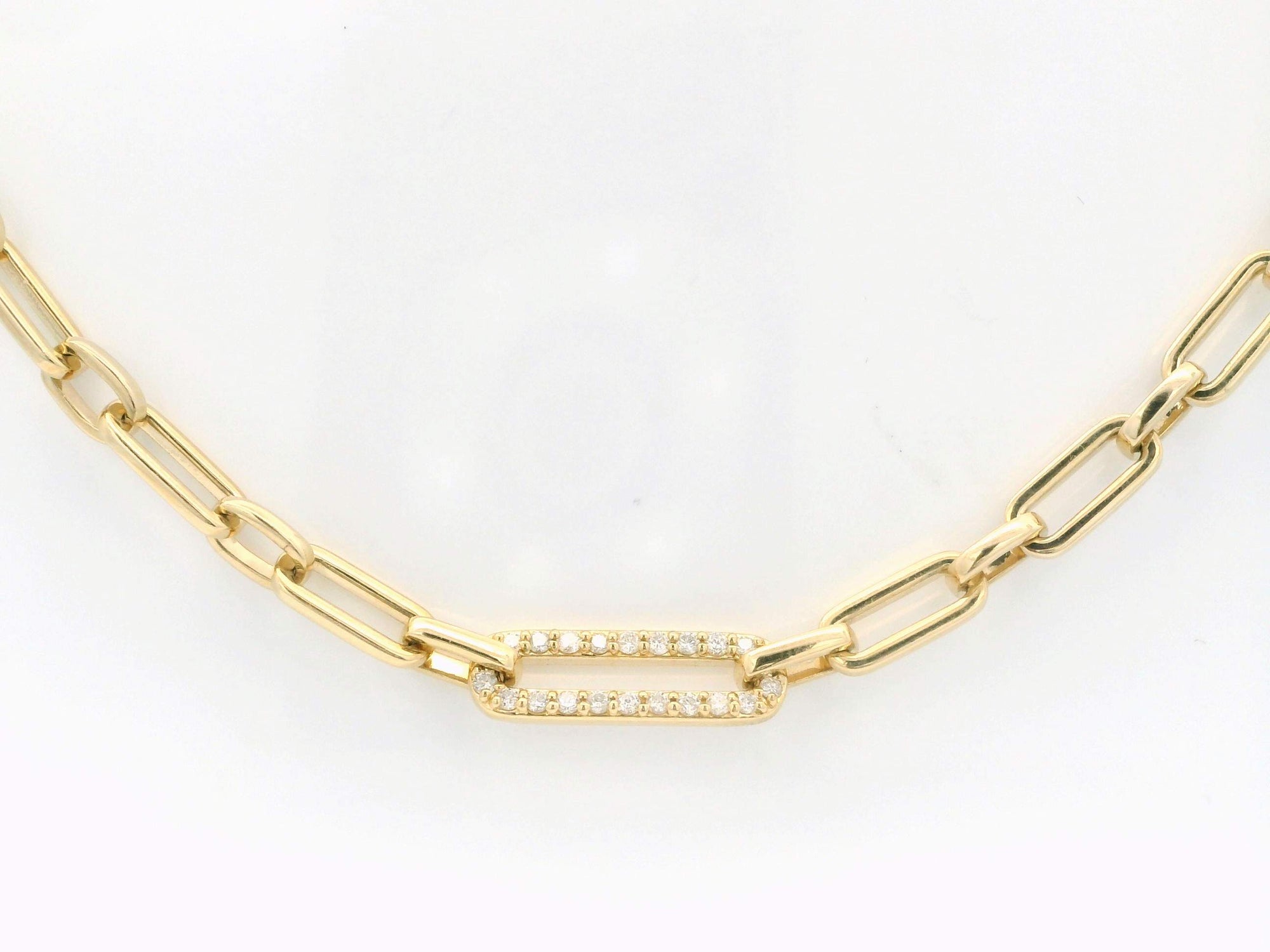 Diamond Paperclip Necklace