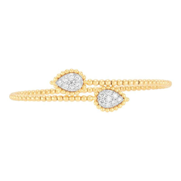 Bypass Bead Diamond Bangle