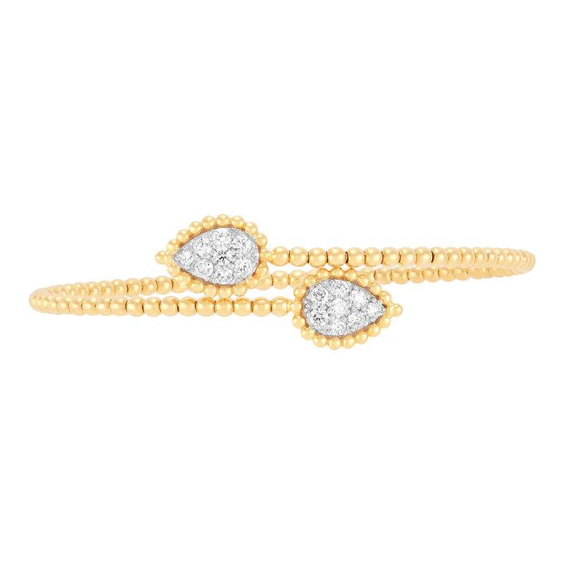 Bypass Bead Diamond Bangle