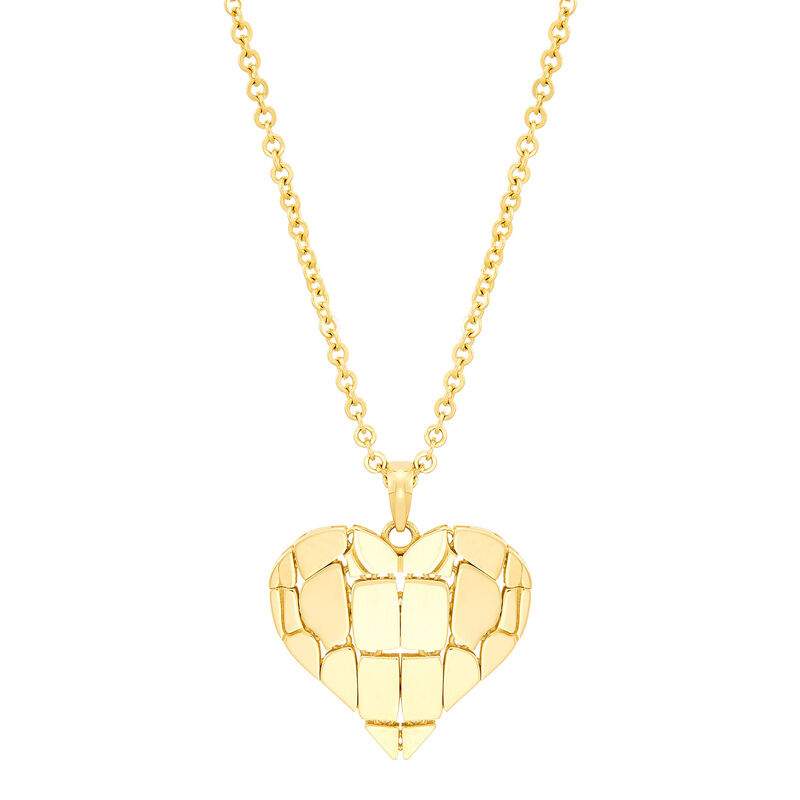 Polished Heart Pendant Necklace