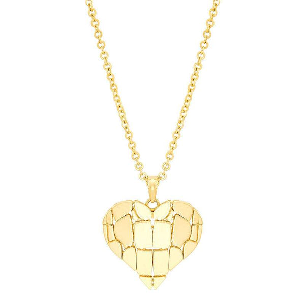 Polished Heart Pendant Necklace