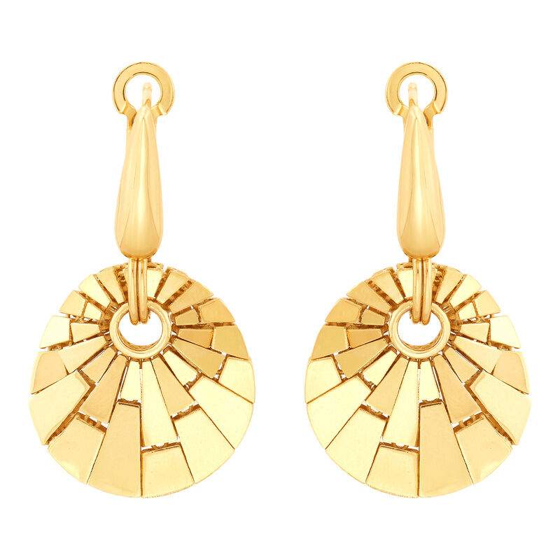 Polished Dangle Circle Shell Earrings