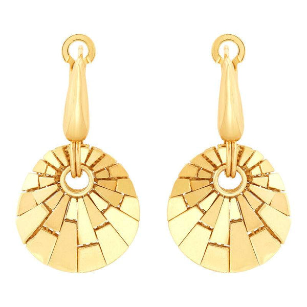 Polished Dangle Circle Shell Earrings
