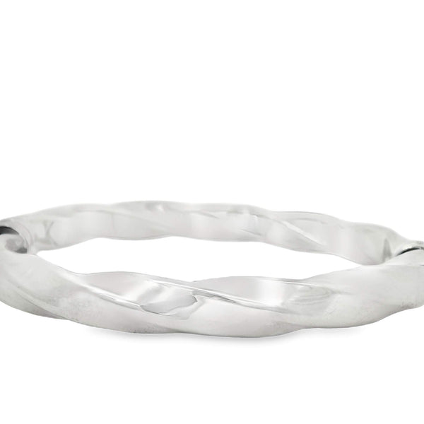 Twisted Hinge Bangle Bracelet