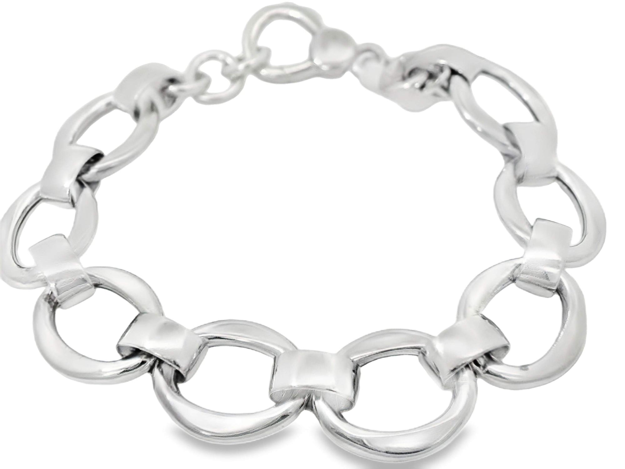 Polished 1+ 1 Oval Link Bracelet