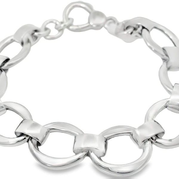 Polished 1+ 1 Oval Link Bracelet