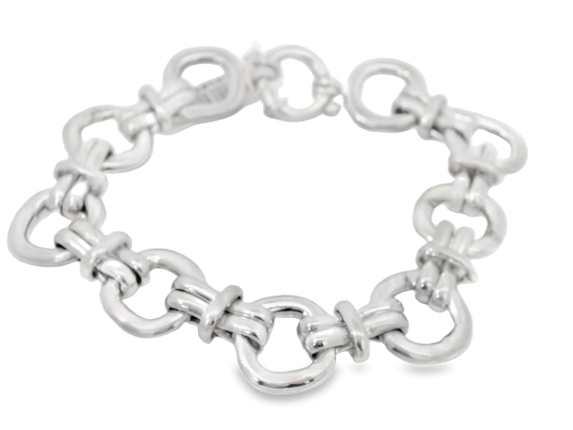 Polished Square Chunky Link Bracelet