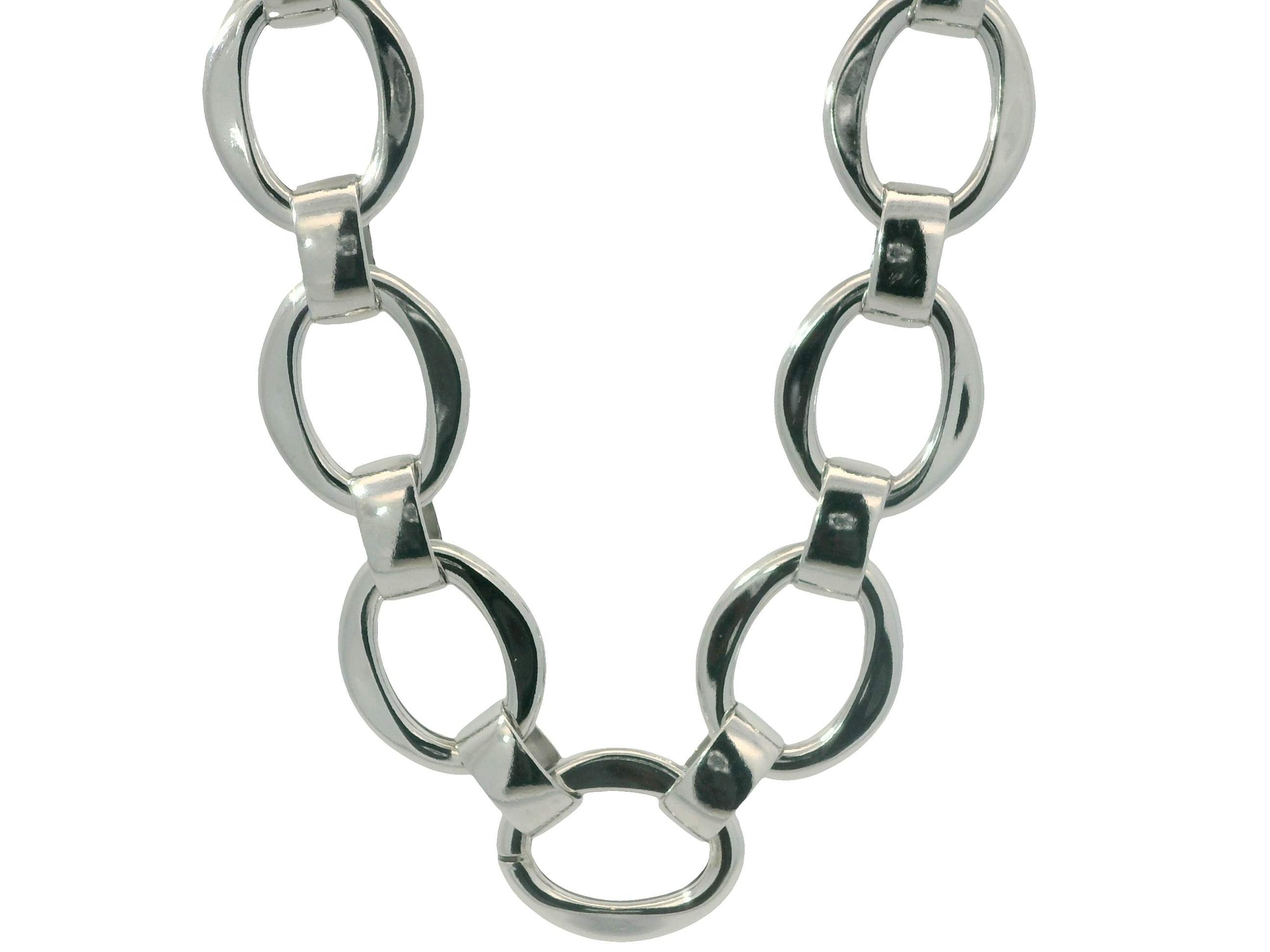 Polished 1 + 1 Oval Link Necklace