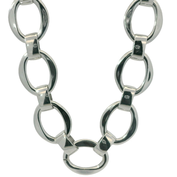 Polished 1 + 1 Oval Link Necklace