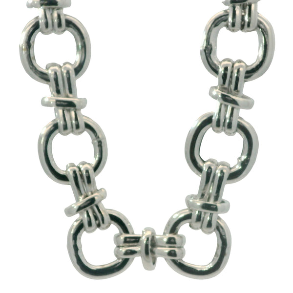 Polished Square Chunky Link Necklace