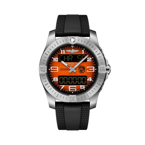 Professional Aerospace B70 Orbiter- Black Strap/ Orange Dial - Provident Jewelry