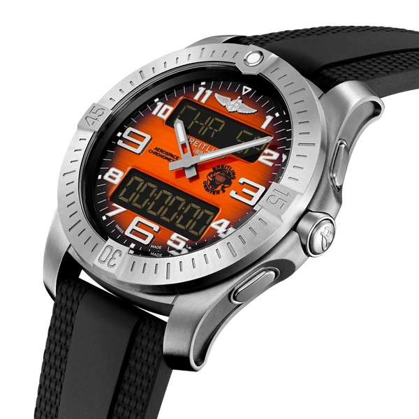 Professional Aerospace B70 Orbiter- Black Strap/ Orange Dial - Provident Jewelry