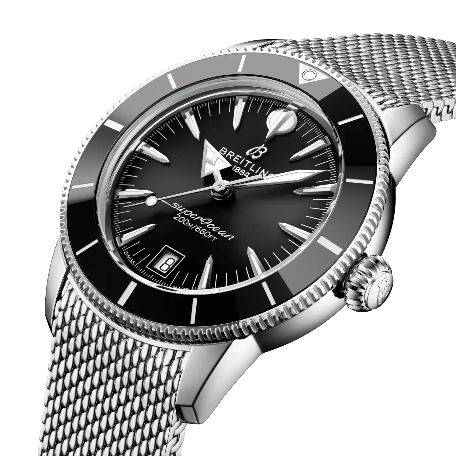 Superocean Heritage B31 Automatic 40- Stainless Steel/ Black Dial - Provident Jewelry