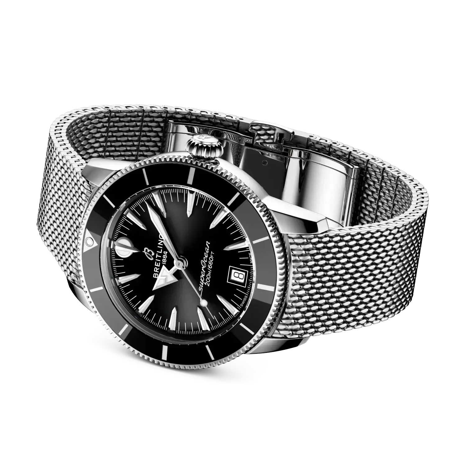 Superocean Heritage B31 Automatic 40- Stainless Steel/ Black Dial - Provident Jewelry