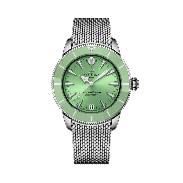 Superocean Heritage Automatic 36- Stainless Steel/ Light Green Dial - Provident Jewelry