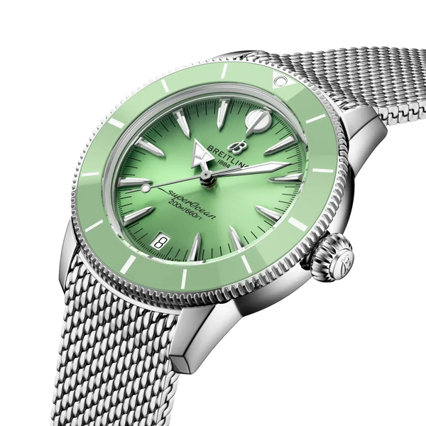 Superocean Heritage Automatic 36- Stainless Steel/ Light Green Dial - Provident Jewelry