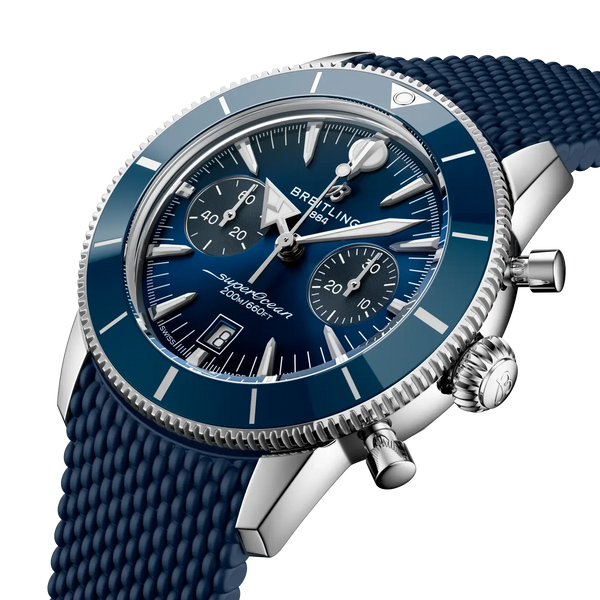Superocean Heritage B01 Chronograph 42- Stainless Steel/ Blue - Provident Jewelry