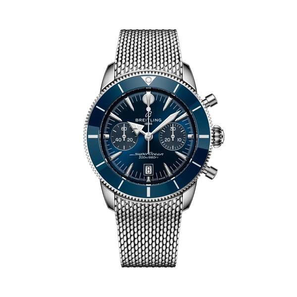Superocean Heritage B01 Chronograph 42- Stainless Steel/ Blue Dial - Provident Jewelry