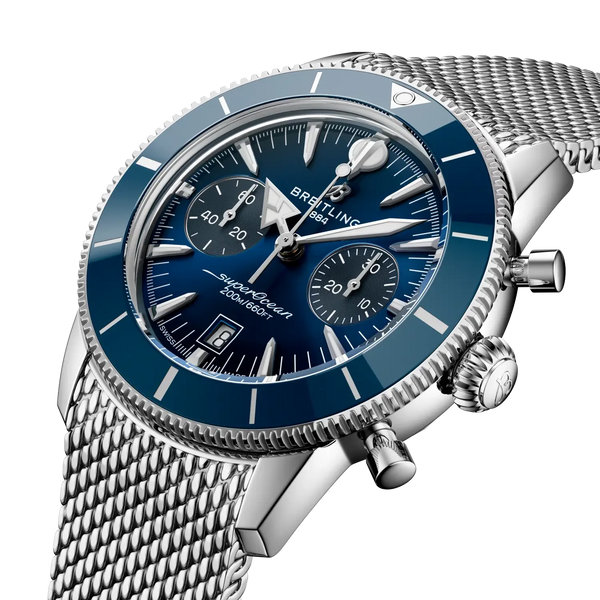 Superocean Heritage B01 Chronograph 42- Stainless Steel/ Blue Dial - Provident Jewelry