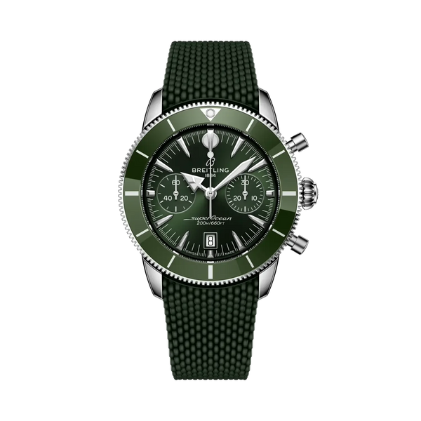 Superocean Heritage B01 Chronograph 42- Stainless Steel/ Green - Provident Jewelry