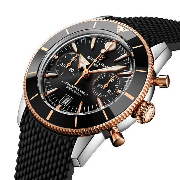 Superocean Heritage B01 Chronograph 42- Stainless Steel & 18k Red Gold/ Black - Provident Jewelry E-commerce