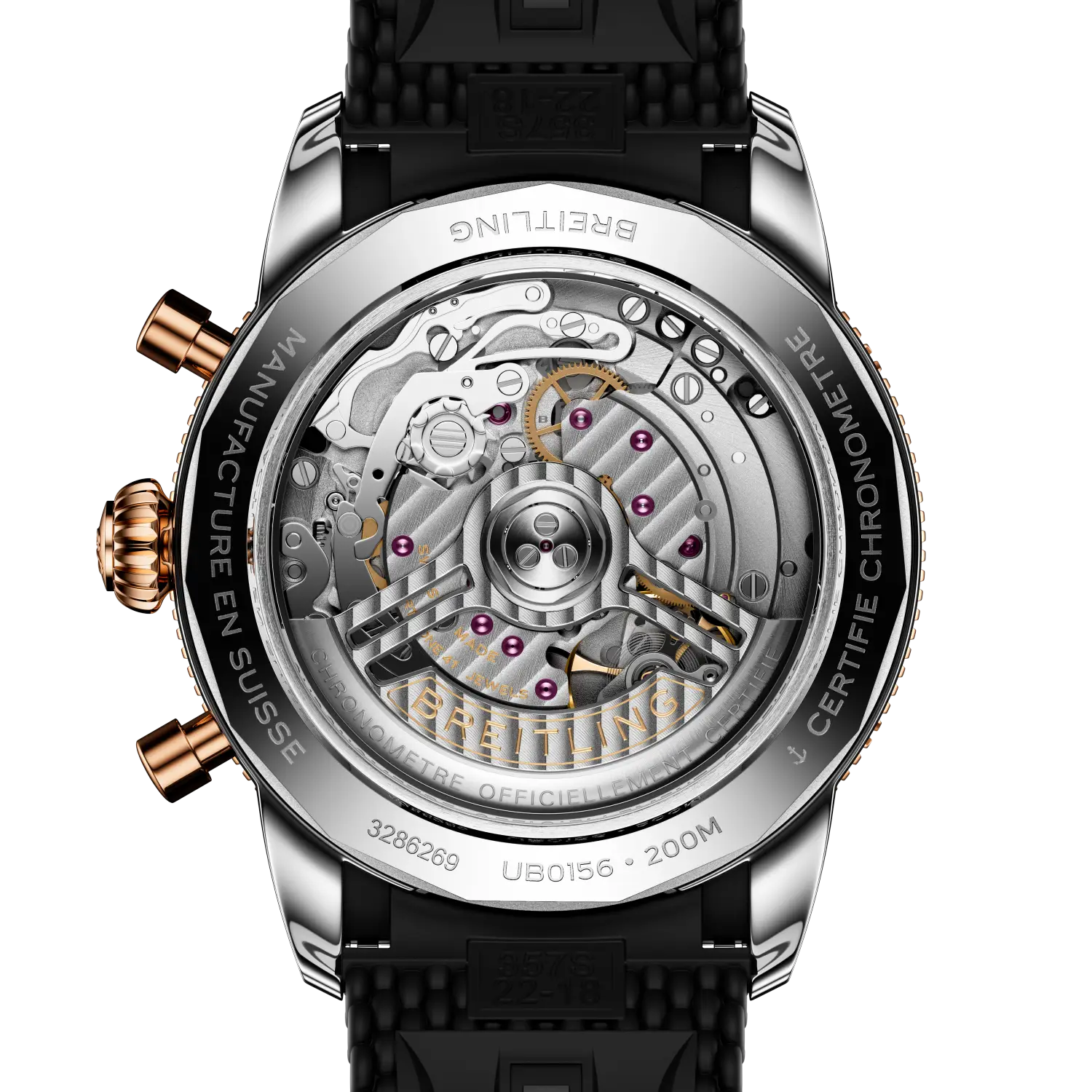 Superocean Heritage B01 Chronograph 42- Stainless Steel & 18k Red Gold/ Black - Provident Jewelry E-commerce