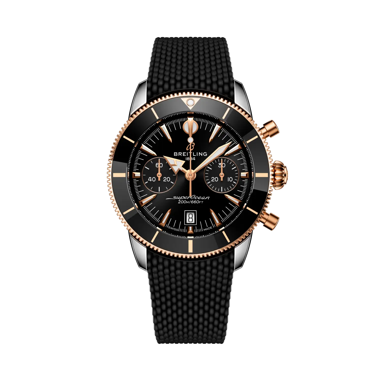 Superocean Heritage B01 Chronograph 42- Stainless Steel & 18k Red Gold/ Black - Provident Jewelry E-commerce