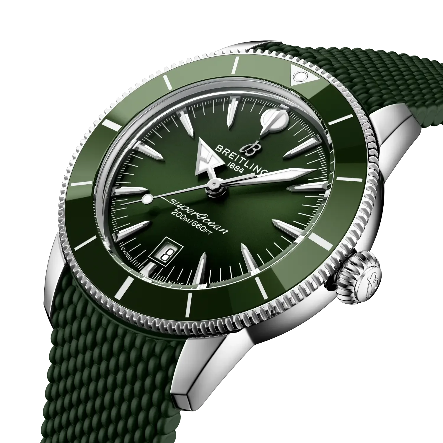 Superocean Heritage B31 Automatic 44- Stainless Steel/ Green - Provident Jewelry