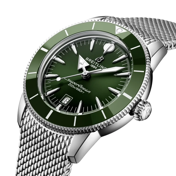 Superocean Heritage B31 Automatic 44- Stainless Steel/ Green Dial - Provident Jewelry