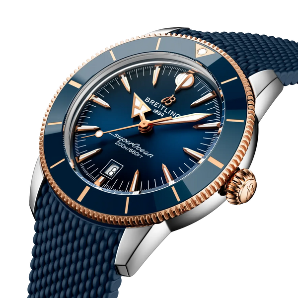Superocean Heritage B31 Automatic 44- Stainless Steel & 18k Red Gold/ Blue - Provident Jewelry