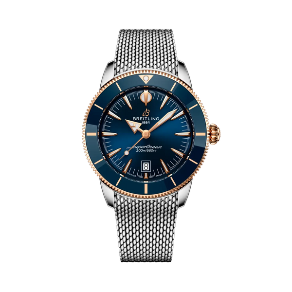 Superocean Heritage B31 Automatic 44- Stainless Steel & 18k Red Gold/ Blue Dial - Provident Jewelry
