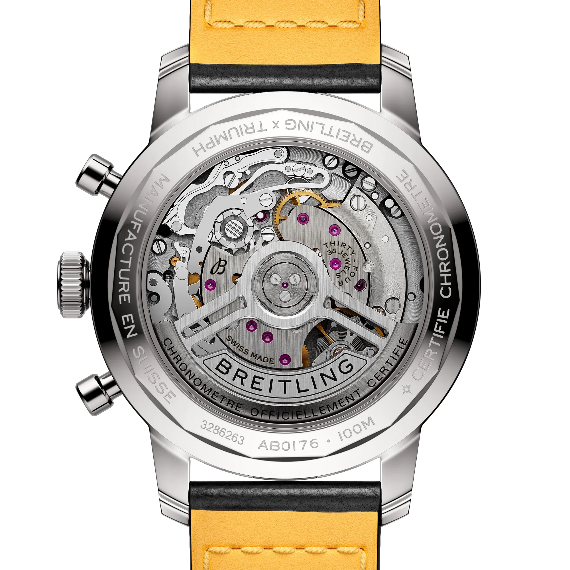 Top Time B01 Triumph- Black Leather/ Blue - Provident Jewelry