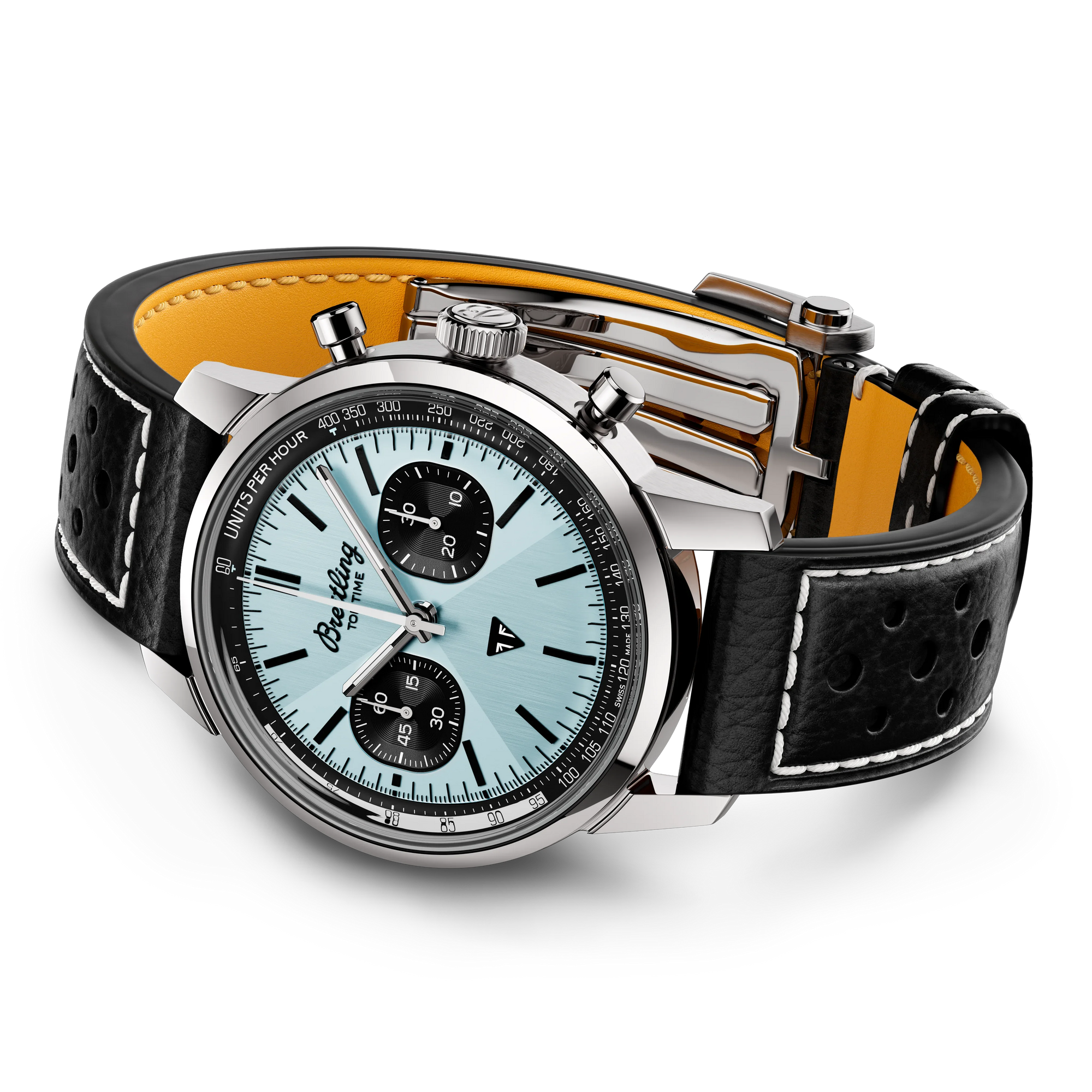 Top Time B01 Triumph- Black Leather/ Blue - Provident Jewelry