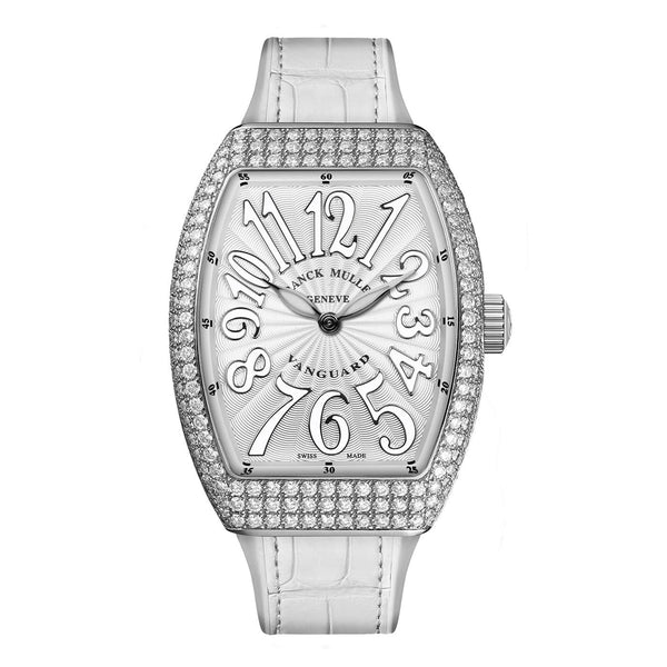 Franck Muller Lady Vanguard White Band Diamond Timepiece
