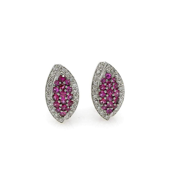 PINK SAPPHIRE AND DIAMOND EARRINGS