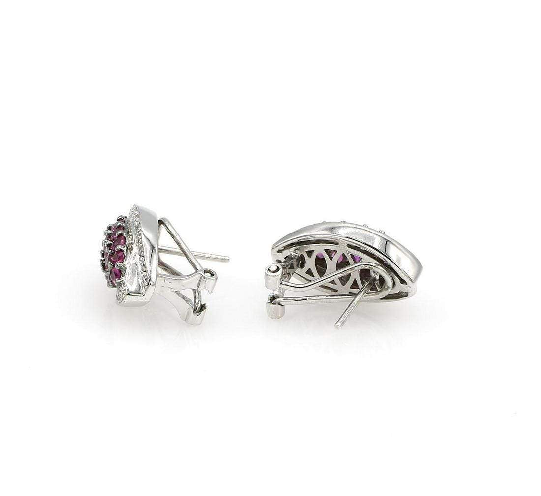 PINK SAPPHIRE AND DIAMOND EARRINGS