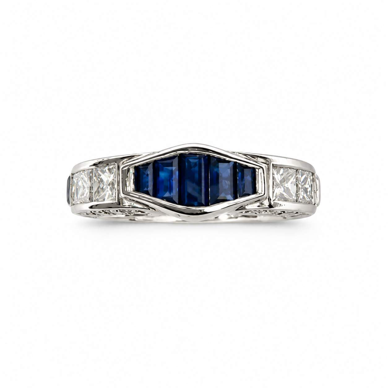 Sapphire and Diamond Band