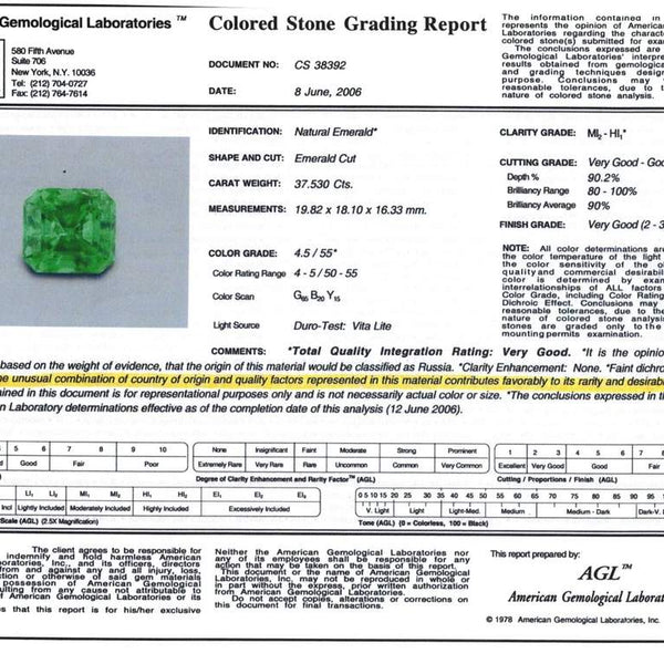 EXQUISITE RUSSIAN EMERALD AND DIAMOND RING