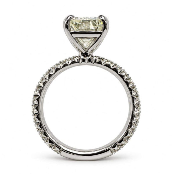 GIA Certified 3.89 Carat Emerald Cut Diamond Engagement Ring