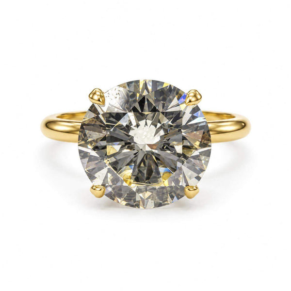 GIA Certified 4.10 Carat Round Brilliant Cut Diamond Engagement Ring