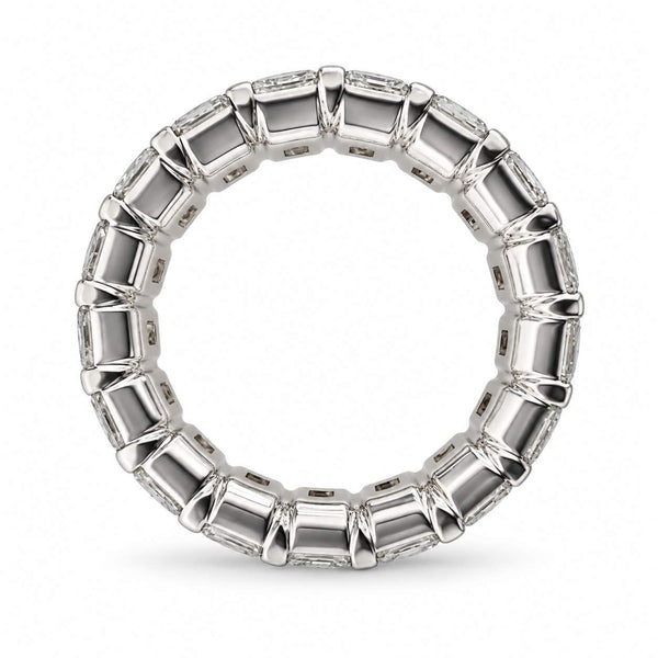 6.80 Carat Emerald Cut Diamond Eternity Band