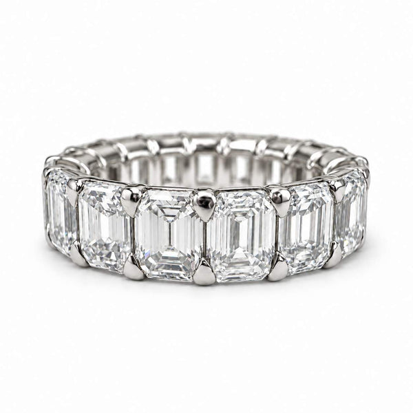 6.80 Carat Emerald Cut Diamond Eternity Band