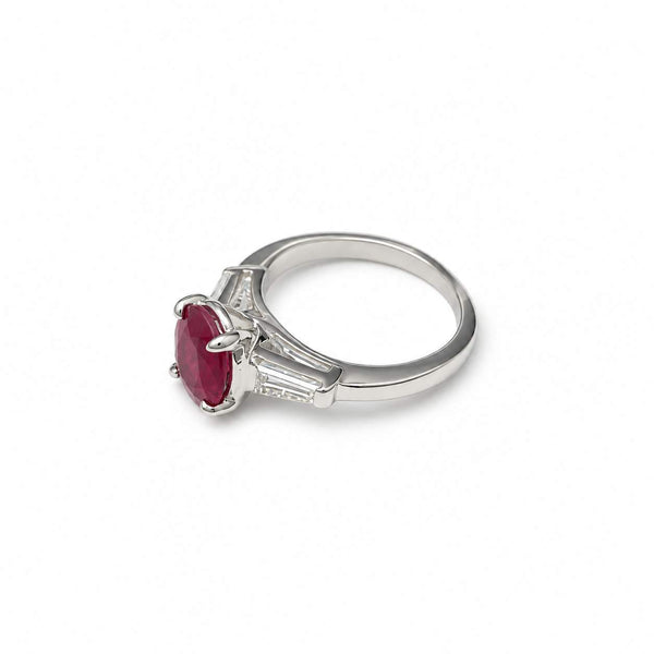 GIA Certified 2.08 Carat Burma Ruby & Diamond Ring